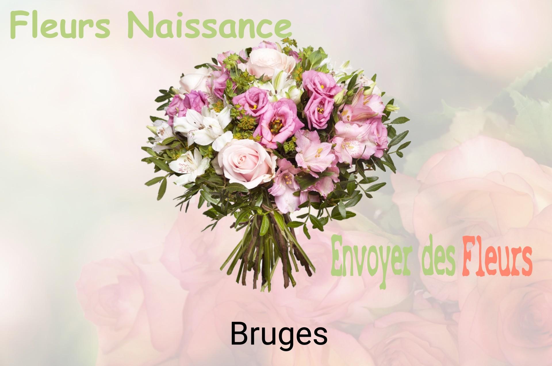 Bouquet de fleurs de naissance livré à Bruges