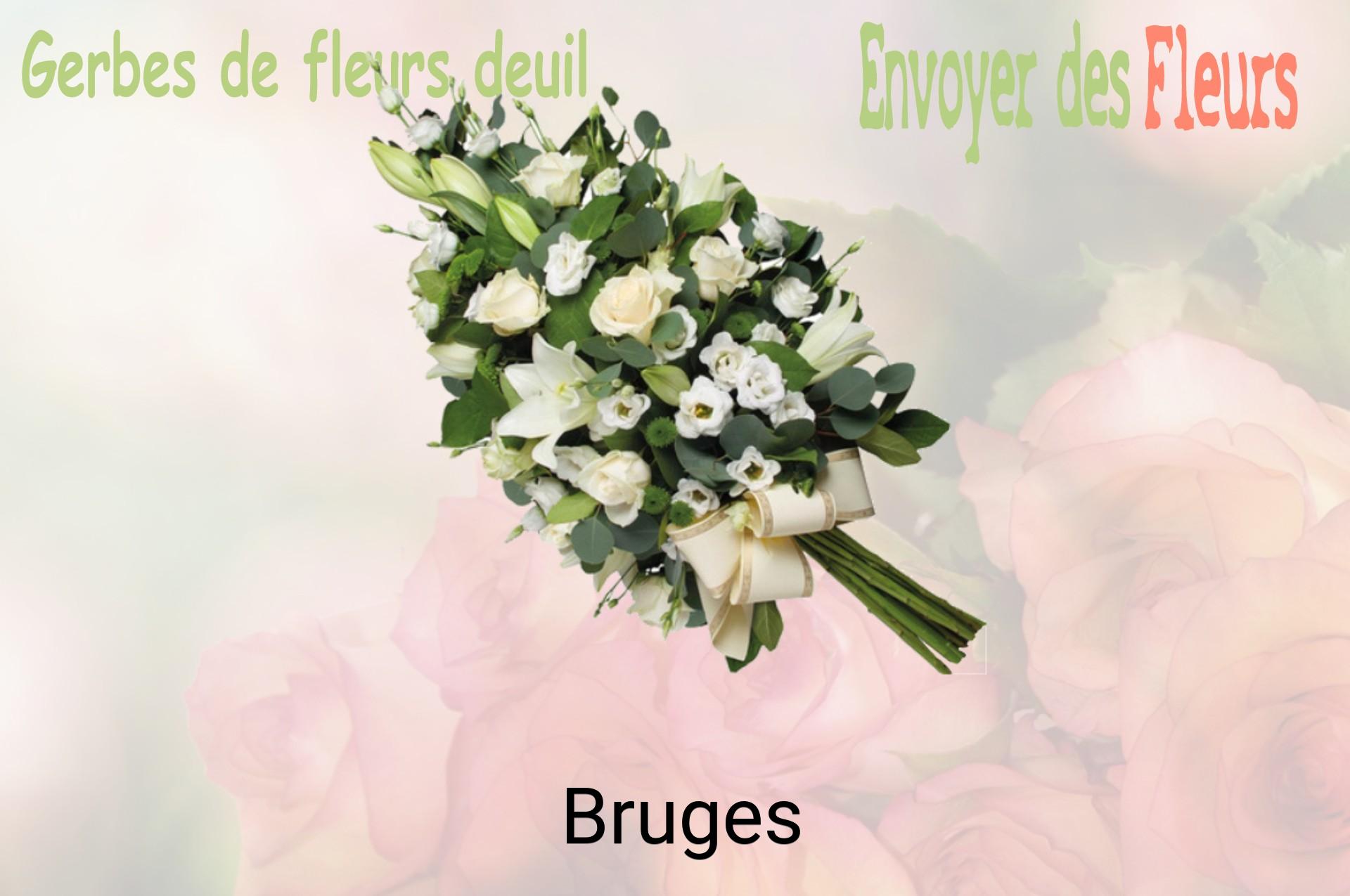 Gerbe de fleurs de deuil livrée à Bruges
